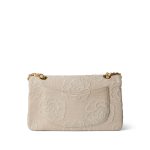 Ivory Canvas Camellia Classic Double Flap Gold Hardware Vintage - Image 9