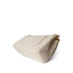 Ivory Canvas Camellia Classic Double Flap Gold Hardware Vintage - Image 6