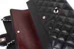 Jumbo Black Caviar Quilted Classic Flap Silver Hardware - Image 7