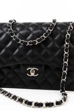 Jumbo Black Caviar Quilted Classic Flap Silver Hardware - Image 18