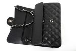 Jumbo Black Caviar Quilted Classic Flap Silver Hardware - Image 20