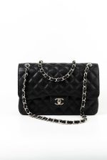 Jumbo Black Caviar Quilted Classic Flap Silver Hardware - Image 22