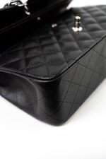 Jumbo Black Caviar Quilted Classic Flap Silver Hardware - Image 24