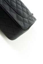 Jumbo Black Caviar Quilted Classic Flap Silver Hardware - Image 26
