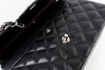 Jumbo Black Caviar Quilted Classic Flap Silver Hardware - Image 30