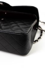 Jumbo Black Caviar Quilted Classic Flap Silver Hardware - Image 31