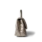 20A Metallic Aged Calfskin Quilted Small Coco Handle Light Gold Hardware - Image 4