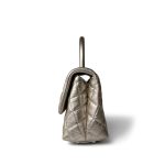 20A Metallic Aged Calfskin Quilted Small Coco Handle Light Gold Hardware - Image 7