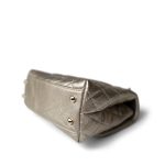 20A Metallic Aged Calfskin Quilted Small Coco Handle Light Gold Hardware - Image 9