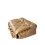 Metallic Goatskin Quilted 19 Flap Small Mixed Hardware - Image 7