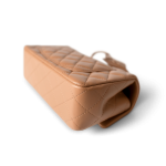 23P Dark Beige Lambskin Quilted Mini Top Handle LGHW - Image 10