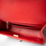 22P Red Lambskin Mini Top Handle Light Gold Hardware - Image 2