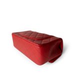 22P Red Lambskin Mini Top Handle Light Gold Hardware - Image 11