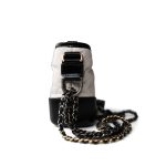 Gabrielle Hobo Bag White Black Mini Mixed Hardware - Image 7