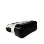 Gabrielle Hobo Bag White Black Mini Mixed Hardware - Image 11
