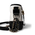Gabrielle Hobo Bag White Black Mini Mixed Hardware - Image 3