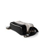 Gabrielle Hobo Bag White Black Mini Mixed Hardware - Image 6