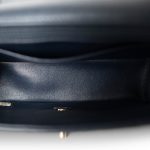 18B Navy Caviar Quilted Mini Rectangular Light Gold Hardware - Image 10