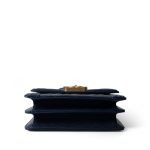 Navy Caviar Quilted North South Boy Bag Aged Gold Hardware - Image 8