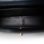 Dark Navy White Lambskin Quilted Diana Flap Medium Gold Hardware - Image 8