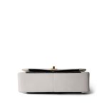 Dark Navy White Lambskin Quilted Diana Flap Medium Gold Hardware - Image 6