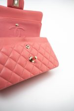 18S Pink Caviar Quilted Classic Flap Small Light Gold Hardware - Image 6