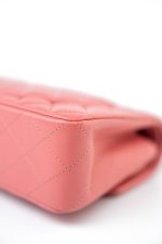 18S Pink Caviar Quilted Classic Flap Small Light Gold Hardware - Image 7