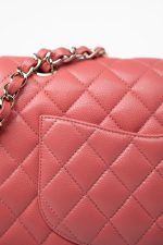 18S Pink Caviar Quilted Classic Flap Small Light Gold Hardware - Image 9