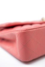 18S Pink Caviar Quilted Classic Flap Small Light Gold Hardware - Image 11