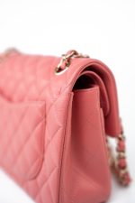 18S Pink Caviar Quilted Classic Flap Small Light Gold Hardware - Image 12