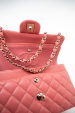 18S Pink Caviar Quilted Classic Flap Small Light Gold Hardware - Image 13