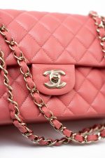 18S Pink Caviar Quilted Classic Flap Small Light Gold Hardware - Image 2
