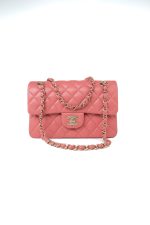 18S Pink Caviar Quilted Classic Flap Small Light Gold Hardware - Image 17