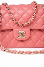 18S Pink Caviar Quilted Classic Flap Small Light Gold Hardware - Image 19