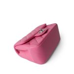 19C Pink Lambskin Quilted Mini Square Flap Silver Hardware - Image 8
