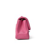 19C Pink Lambskin Quilted Mini Square Flap Silver Hardware - Image 4