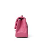 19C Pink Lambskin Quilted Mini Square Flap Silver Hardware - Image 3