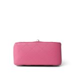 19C Pink Lambskin Quilted Mini Square Flap Silver Hardware - Image 5