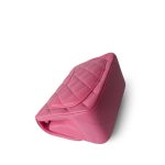 19C Pink Lambskin Quilted Mini Square Flap Silver Hardware - Image 10