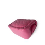 19C Pink Lambskin Quilted Mini Square Flap Silver Hardware - Image 9