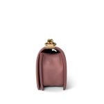 20A Metallic Pink Calfskin Quilted Small Boy Bag Aged Gold Hardware - Image 5