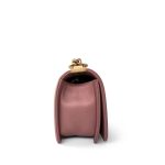 20A Metallic Pink Calfskin Quilted Small Boy Bag Aged Gold Hardware - Image 3
