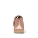21K Mini Pink Iridescent Square Lambskin Quilted Classic Flap SHW - Image 9