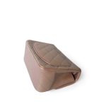 21K Mini Pink Iridescent Square Lambskin Quilted Classic Flap SHW - Image 8