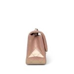 21K Mini Pink Iridescent Square Lambskin Quilted Classic Flap SHW - Image 5