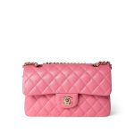 21P Pink Caviar Quilted Classic Flap Small Light Gold Hardware - Image 2