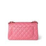 21P Pink Caviar Quilted Classic Flap Small Light Gold Hardware - Image 5