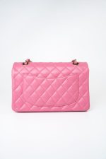 21P Pink Lambskin Quilted Classic Flap Small Yellow Interior / Rainbow Hardware - Image 9