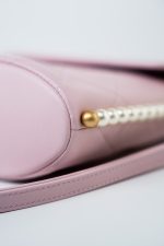 21S Light Pink / Rose Clair Calfskin Quilted All About Pearls Small Hobo Bag - Image 2