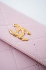 21S Light Pink / Rose Clair Calfskin Quilted All About Pearls Small Hobo Bag - Image 4